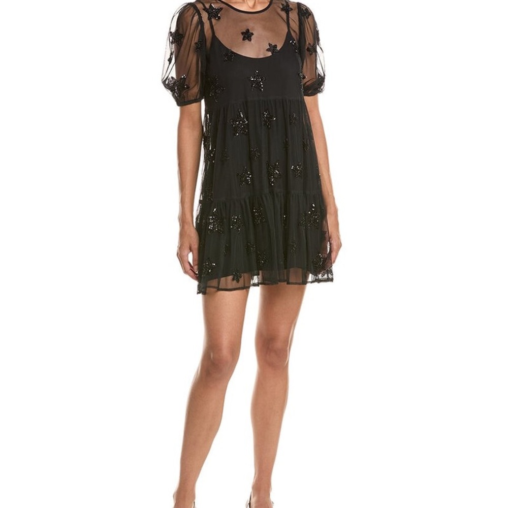 Elegant Black Sheer Dress